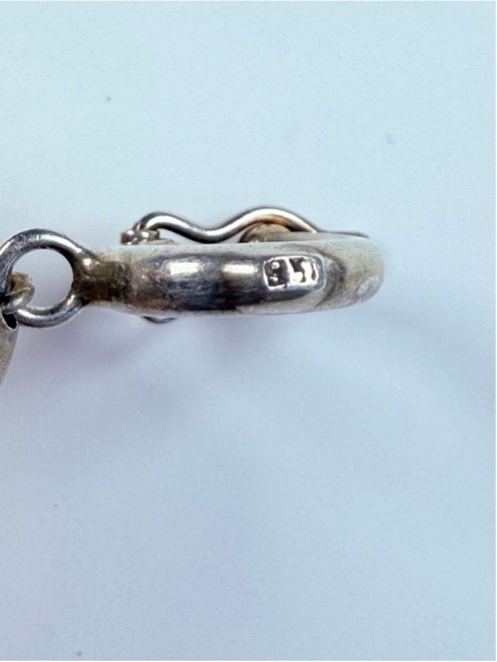 Avant Garde Large Pebble Nugget Polished & Matte Bead Sterling 950 Bracelet - Picture 8 of 12